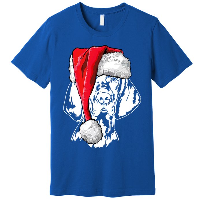 Funny Santa Hungarian Vizsla Christmas Dog Mom Dog Great Gift Premium T-Shirt