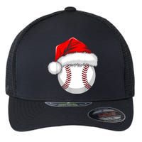 Funny Santa Hat Xmas Sport Lover Christmas Baseball Player Flexfit Unipanel Trucker Cap