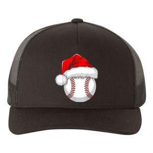 Funny Santa Hat Xmas Sport Lover Christmas Baseball Player Yupoong Adult 5-Panel Trucker Hat