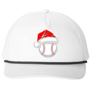 Funny Santa Hat Xmas Sport Lover Christmas Baseball Player Snapback Five-Panel Rope Hat