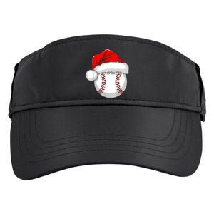 Funny Santa Hat Xmas Sport Lover Christmas Baseball Player Adult Drive Performance Visor