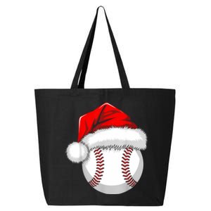 Funny Santa Hat Xmas Sport Lover Christmas Baseball Player 25L Jumbo Tote