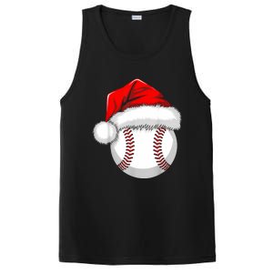 Funny Santa Hat Xmas Sport Lover Christmas Baseball Player PosiCharge Competitor Tank