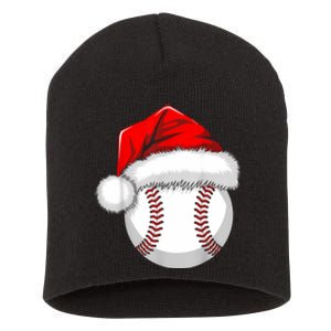 Funny Santa Hat Xmas Sport Lover Christmas Baseball Player Short Acrylic Beanie