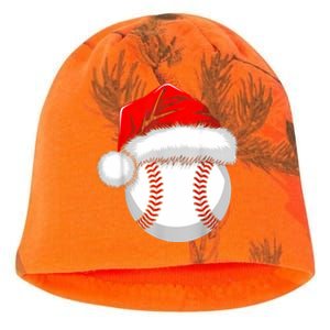 Funny Santa Hat Xmas Sport Lover Christmas Baseball Player Kati - Camo Knit Beanie