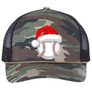 Funny Santa Hat Xmas Sport Lover Christmas Baseball Player Retro Rope Trucker Hat Cap