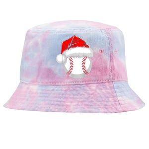 Funny Santa Hat Xmas Sport Lover Christmas Baseball Player Tie-Dyed Bucket Hat