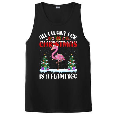 Funny Santa Hat All I Want For Christmas Is A Flamingo Great Gift PosiCharge Competitor Tank