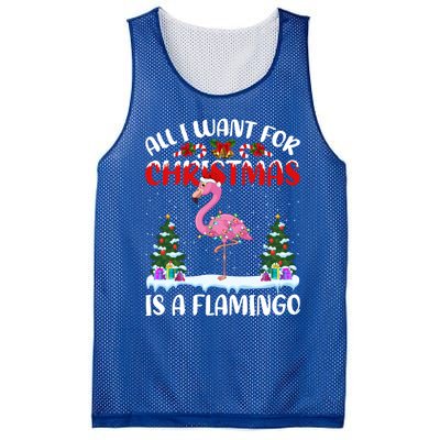 Funny Santa Hat All I Want For Christmas Is A Flamingo Great Gift Mesh Reversible Basketball Jersey Tank