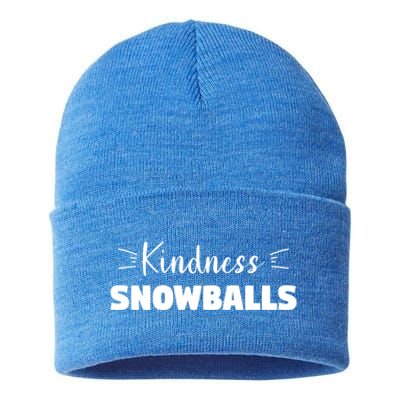 Funny Snow Humor Quote For A Winter Lover Great Gift Sustainable Knit Beanie