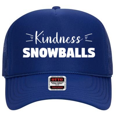 Funny Snow Humor Quote For A Winter Lover Great Gift High Crown Mesh Back Trucker Hat