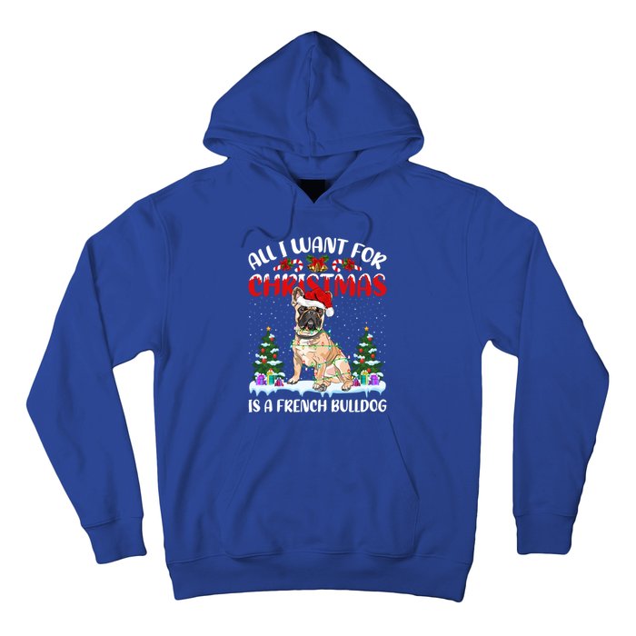 Funny Santa Hat All I Want For Christmas Is A French Bulldog Gift Hoodie