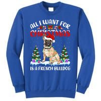 Funny Santa Hat All I Want For Christmas Is A French Bulldog Gift Sweatshirt