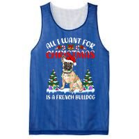 Funny Santa Hat All I Want For Christmas Is A French Bulldog Gift Mesh Reversible Basketball Jersey Tank