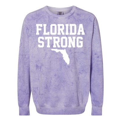 Florida Strong Hurricane Milton Colorblast Crewneck Sweatshirt