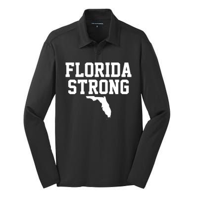 Florida Strong Hurricane Milton Silk Touch Performance Long Sleeve Polo