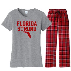 Florida Strong Hurricane Milton Women's Flannel Pajama Set