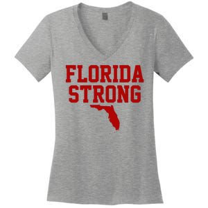 Florida Strong Hurricane Milton Women's V-Neck T-Shirt