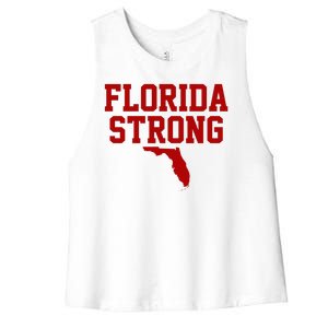 Florida Strong Hurricane Milton Women's Racerback Cropped Tank