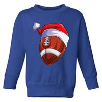 Football Santa Hat Christmas Pajama Cool Sport XMas Toddler Sweatshirt