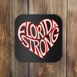 Florida Strong Heart State Pride Typography Coaster