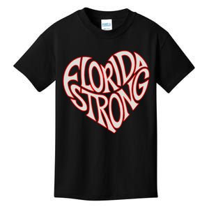 Florida Strong Heart State Pride Typography Kids T-Shirt