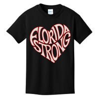 Florida Strong Heart State Pride Typography Kids T-Shirt