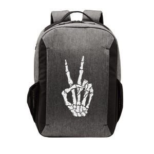 Funny Scary Halloween Skeleton Peace Hand Sign Vector Backpack