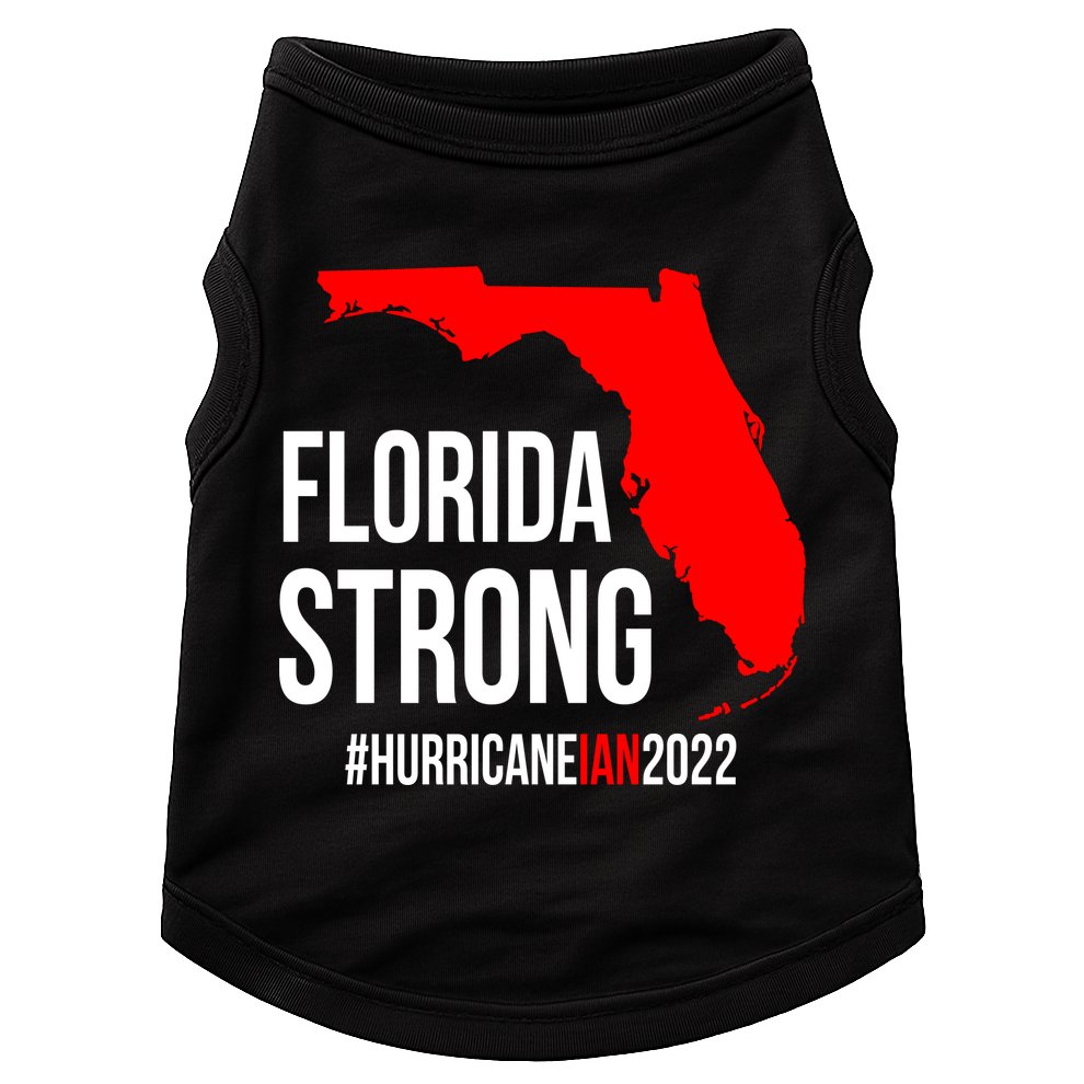 Florida Strong Hurricane Ian Support Florida Vintage American US Flag Doggie Tank