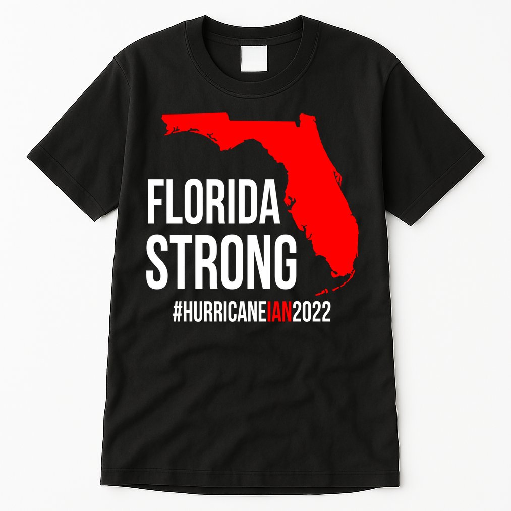 Florida Strong Hurricane Ian Support Florida Vintage American US Flag Tall T-Shirt