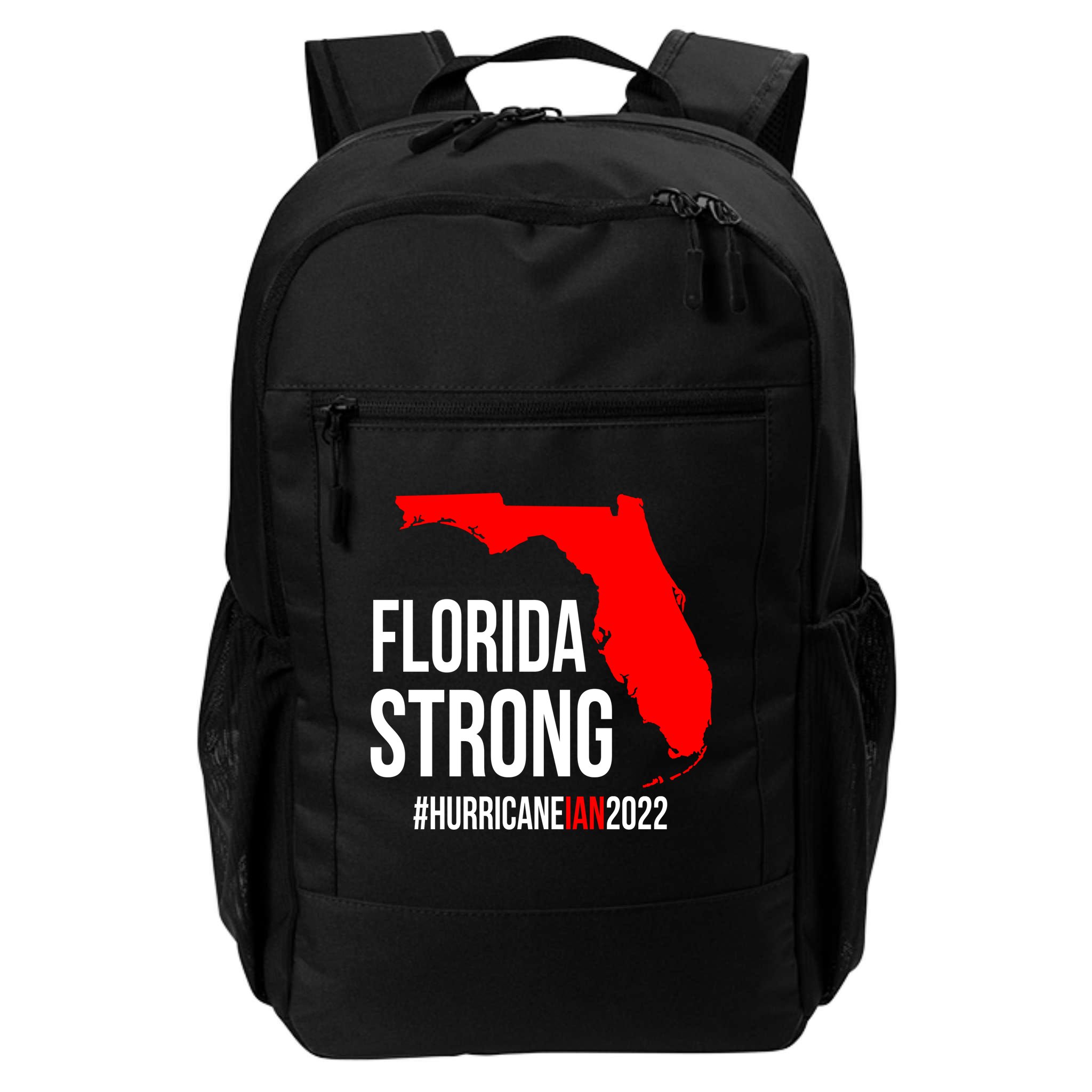 Florida Strong Hurricane Ian Support Florida Vintage American US Flag Backpack