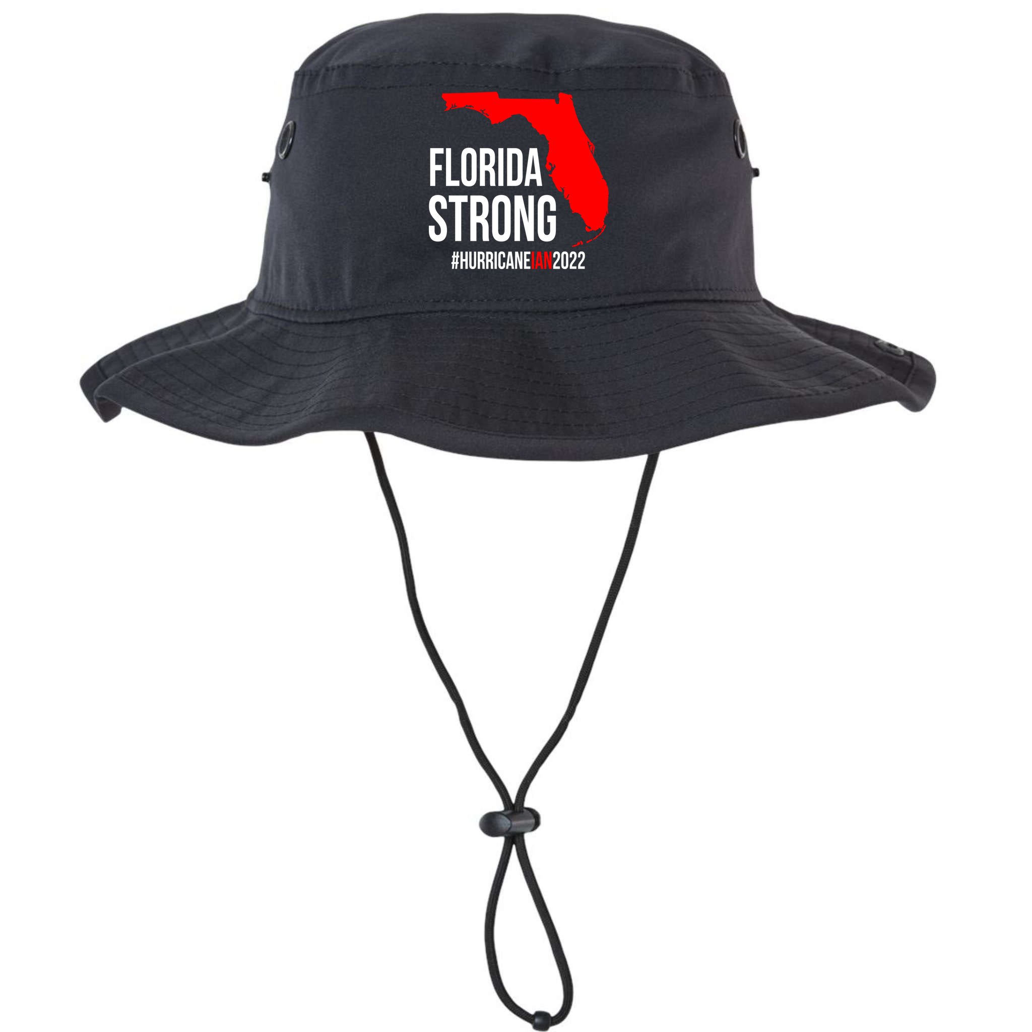 Florida Strong Hurricane Ian Support Florida Vintage American US Flag Bucket Hat