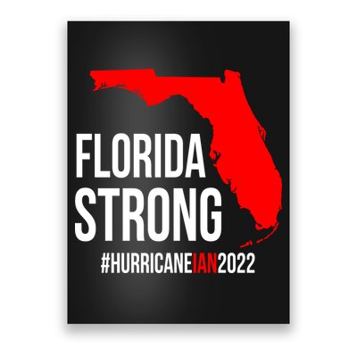 Florida Strong Hurricane Ian Support Florida Vintage American US Flag Poster