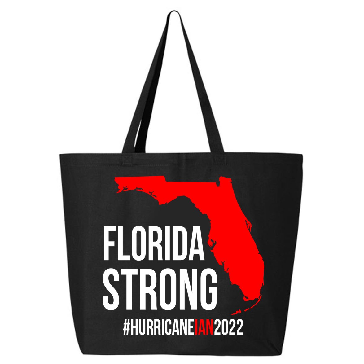 Florida Strong Hurricane Ian Support Florida Vintage American US Flag 25L Jumbo Tote