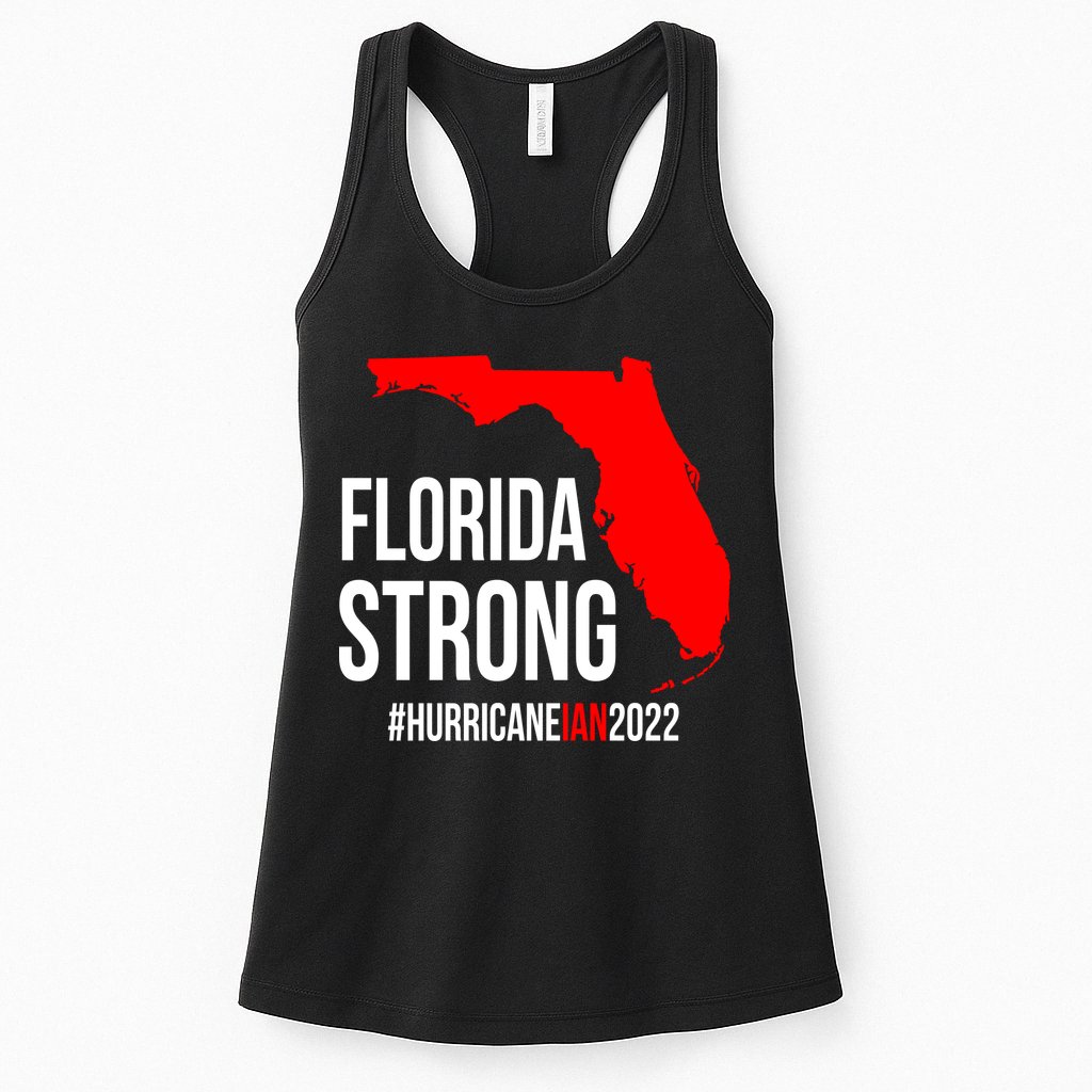 Florida Strong Hurricane Ian Support Florida Vintage American US Flag Womens Tank Top