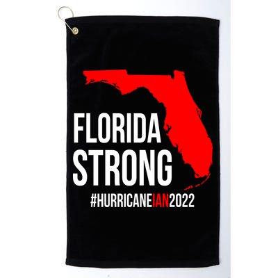 Florida Strong Hurricane Ian Support Florida Vintage American US Flag Golf Towel