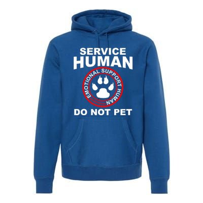 Funny Service Human Gift Funny Dog Owner Emotional Support Human Premium Hoodie