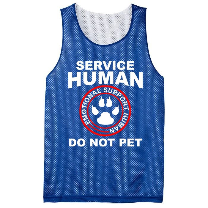 Funny Service Human Gift Funny Dog Owner Emotional Support Human Mesh Reversible Basketball Jersey Tank