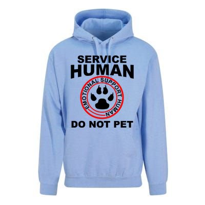 Funny Service Human Gift Funny Dog Owner Emotional Support Human Unisex Surf Hoodie