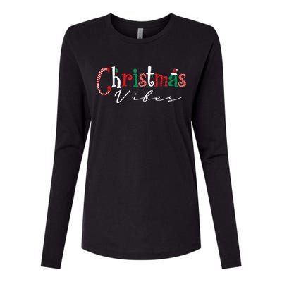 Festive Santa Hat and Holly Christmas Womens Cotton Relaxed Long Sleeve T-Shirt