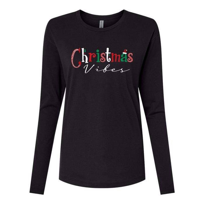 Festive Santa Hat and Holly Christmas Womens Cotton Relaxed Long Sleeve T-Shirt