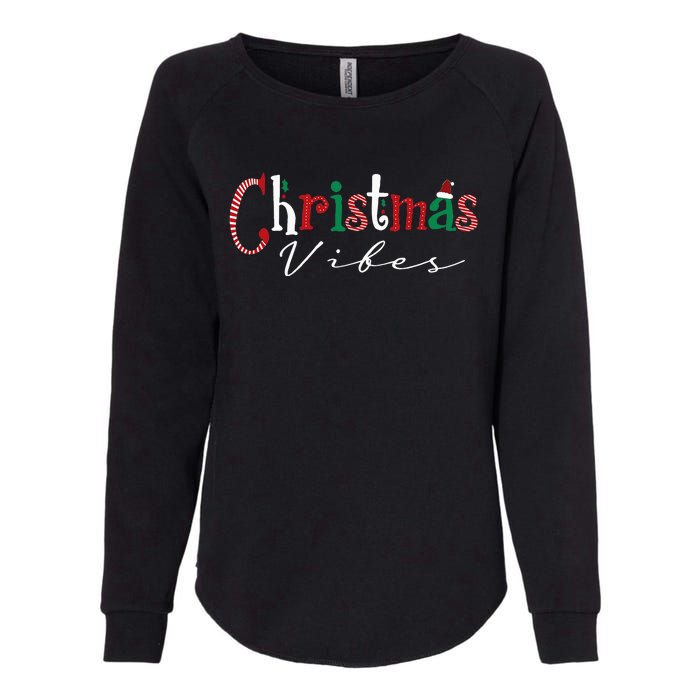 Festive Santa Hat and Holly Christmas Womens California Wash Sweatshirt