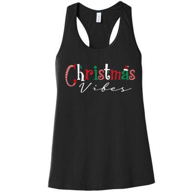 Festive Santa Hat and Holly Christmas Women's Racerback Tank