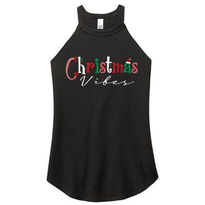 Festive Santa Hat and Holly Christmas Women's Perfect Tri Rocker Tank