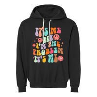 Funny Sarcasm Humor I'm A Problem Retro Groovy Garment-Dyed Fleece Hoodie