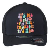 Funny Sarcasm Humor I'm A Problem Retro Groovy Flexfit Unipanel Trucker Cap