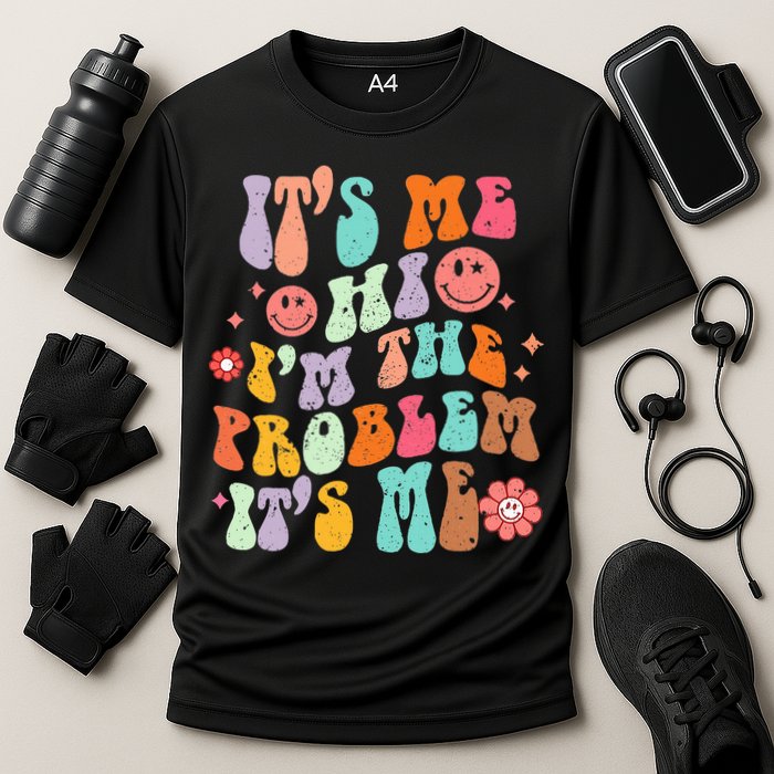 Funny Sarcasm Humor I'm A Problem Retro Groovy Performance Shirt
