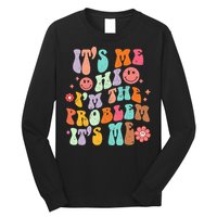 Funny Sarcasm Humor I'm A Problem Retro Groovy Long Sleeve Shirt