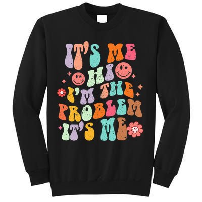 Funny Sarcasm Humor I'm A Problem Retro Groovy Sweatshirt