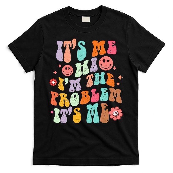 Funny Sarcasm Humor I'm A Problem Retro Groovy T-Shirt